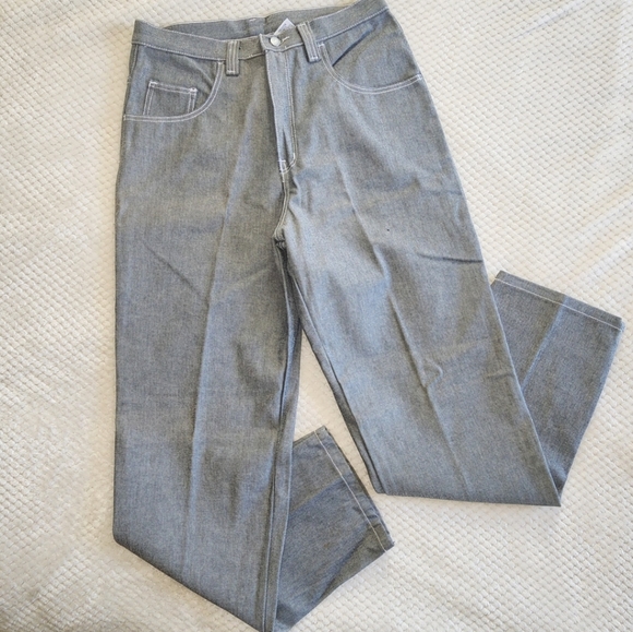 GALAPO DEAD STOCK MENS CARPENTER JEANS SIZE 34 100% cotton DENIM - Picture 2 of 10